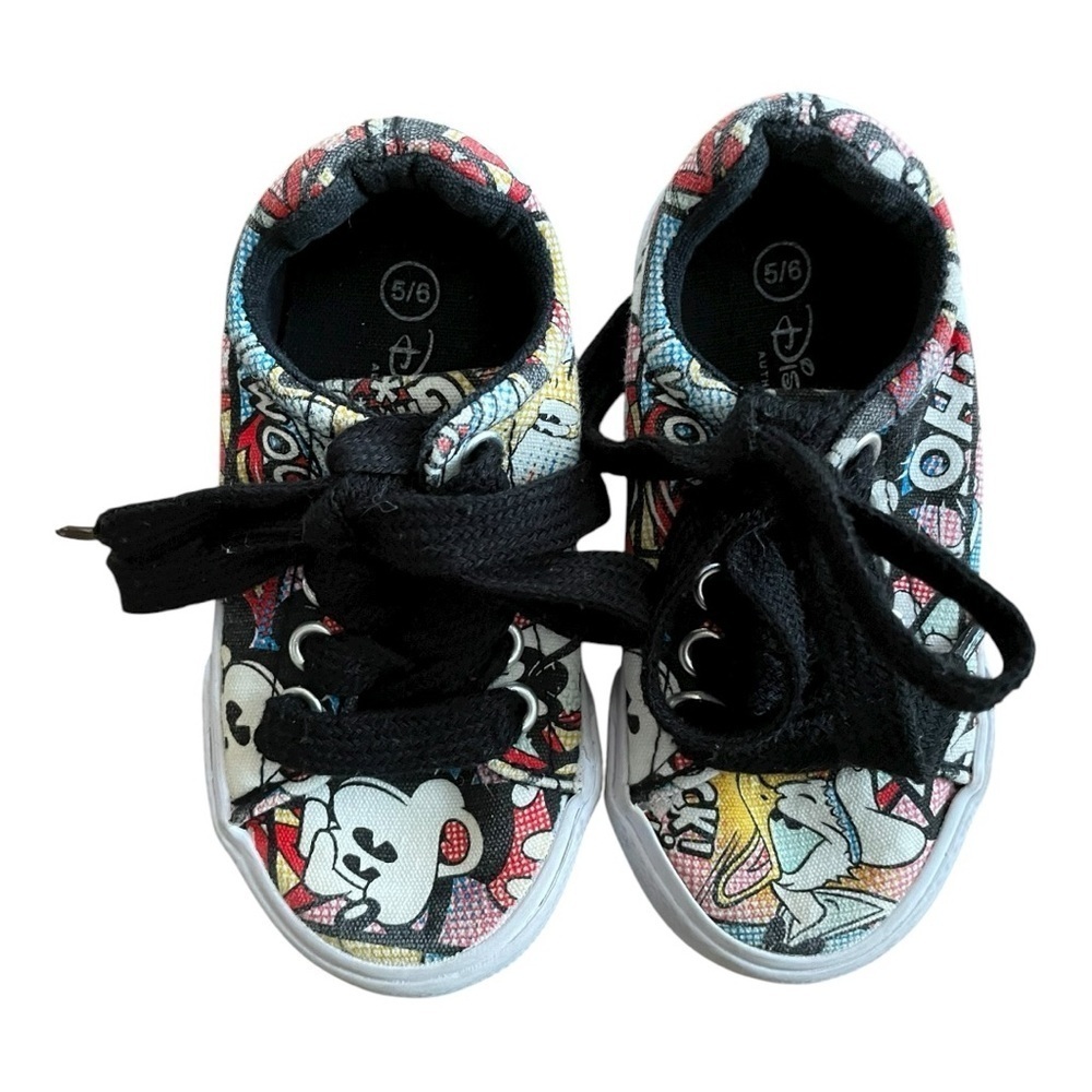 Disney Parks Kids Mickey Mouse & Friends Comic Theme Sneakers Size 5/6 - Picture 2 of 8